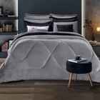 Edredom Plush Inove Liso Queen 240x260cm Cinza Cromo Hedrons