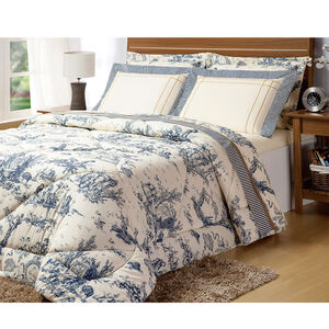 Foto de Edredom Queen 200 Fios Porcelana Palha Casaborda 3 Peças