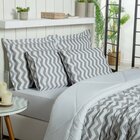 Edredom Queen 3 Peças Percal Algodão 180 Fios Chevron Casabor