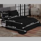 Edredom Queen 8 Peças Com 2 Travesseiros Preto Casa Dona