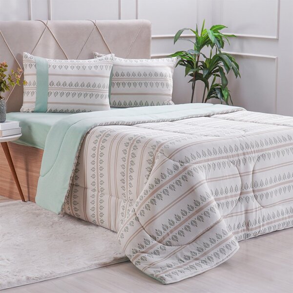 Edredom Queen Bella Cama Malha 125g/m² 100% Algodão 220x240cm