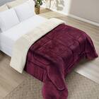 Edredom Queen Coberdrom Sherpa/mantinha Everest 1 Peça - Vinho