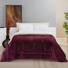 Edredom Queen Coberdrom Sherpa/mantinha Everest 1 Peça - Vinho
