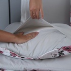 Edredom Queen Dupla Face Missy Percal 180 Fios 3 Peças Cinza