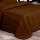 Edredom Queen Marrom Aconchego Dupla Face 2,4 X 2,1 Metros Ca