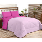 Edredom Queen Pink / Rosa Dupla Face Avulso 2,40m X 2,20m