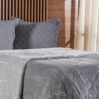 Edredom Queen Plush Bicolor Dupla Face 100% Poliéster 220x240