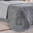 Edredom Queen Plush Bicolor Dupla Face 100% Poliéster 220x240