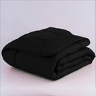 Edredom Queen Preto + Jogo De Lençol 06 Peças Aconchego Dupla