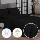 Edredom Queen Preto + Jogo De Lençol 06 Peças Aconchego Dupla