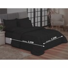 Edredom Queen Preto Aconchego Dupla Face 2,4 X 2,1 Metros Cas