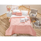 Edredom Queen Rosê Bordado + Jogo De Cama - 13 Peças Completo
