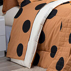 Edredom Queen Size Estampado Maxi Poá Terracota 2,50m X 2,60m