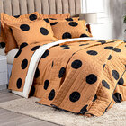 Edredom Queen Size Estampado Maxi Poá Terracota 2,50m X 2,60m