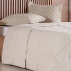 Edredom Queen Toque De Plumas 260 Fios New 220x240cm Amendoa