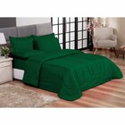 Edredom Queen Verde Musgo + Jogo De Lençol 06 Peças Aconchego