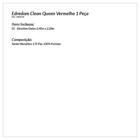 Edredom Queen Vermelho Clássico Liso 2,40m X 2,20m Microfibra