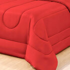 Edredom Queen Vermelho Clássico Liso 2,40m X 2,20m Microfibra