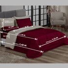 Edredom Queen Vermelho E Palha + Jogo De Lençol 06 Peças Acon