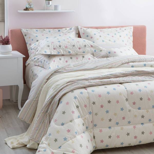 Edredom Queen Vida Bela 200 Fios Vintage Star Color Kacyumara