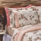 Edredom Requinte Queen Dupla Face Acolchoado - Salmão