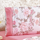 Edredom Rosê Floral Estampado King Size 200 Fios Dupla Face +