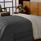 Edredom Sherpa 2 Em 1 Tipo Pêlo De Carneiro Cinza Casen