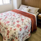 Edredom Solteiro 170 X 240cm Dupla Face Antialérgico Rosa