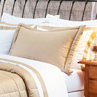 Edredom Solteiro 400 Fios Egípcio Dupla Face Cáqui 100% Algod