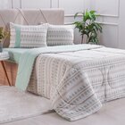 Edredom Solteiro Bella Cama Malha 125g/m² 100% Algodão 160x22