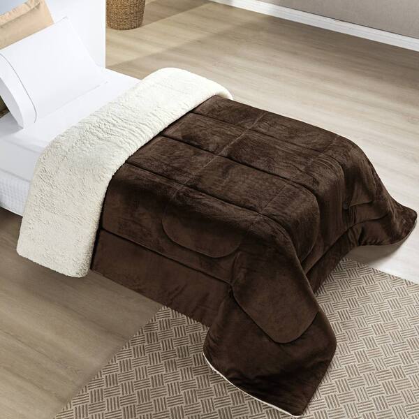 Edredom Solteiro Coberdrom Sherpa/mantinha Everest 1 Peça - T