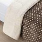 Edredom Solteiro Coberdrom Sherpa/mantinha Petit Poa 1 Peça -