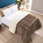 Edredom Solteiro Coberdrom Sherpa/mantinha Petit Poa 1 Peça -