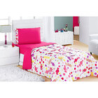 Edredom Solteiro Dupla Face Menina Rosa Estampado 2,10m X 1,4