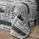 Edredom Solteiro Estampado 1 Peça Jornal