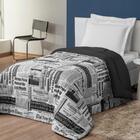 Edredom Solteiro Estampado 1 Peça Jornal