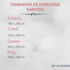 Edredom Solteiro Karsten 180 Fios Percal 100% Algodão Liss Br