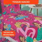 Edredom Solteiro Lepper Barbie Microfibra Dupla Face Estampad