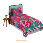 Edredom Solteiro Lepper Barbie Microfibra Dupla Face Estampad
