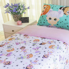 Edredom Solteiro Portallar Estampado Malha Mista 70% Algodão