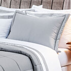 Edredom Super King Dupla Face Cinza 400 Fios Egípcio 100% Alg