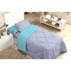 Edredom Tiffany / Cinza Solteiro Dupla Face Avulso 2,40mx 1,6