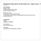 Edredom Vermelho Estampado Queen + Jogo De Cama Rosê Queen -