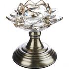 Effleur Castical Em Metal Vidro Ambar Home&co 11x12cm Decor