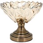 Effleur Centro Mesa Decorativo Enfeite 21x25x25cm Vidro Âmbar