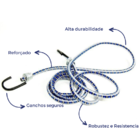 Elástico Extensor Estique Grosso 4,0m P/ Bagageiro - 10 Unida