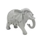 Elefante Btc De Resina Branco Rq3033