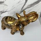 Elefante Decorativo Indiano Cobre Trabalhado Com Pedrarias