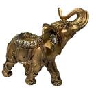 Elefante Decorativo Indiano Cobre Trabalhado Com Pedrarias