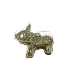 Elefante Em Cerâmica Médio Dourado - 9cm
